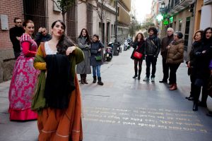 acteurs dans le quartier de las letras à madrid