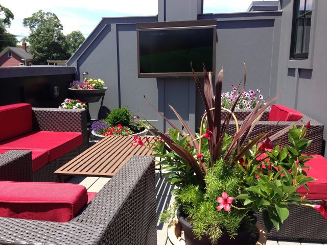 terrasse sur toit de Madrid