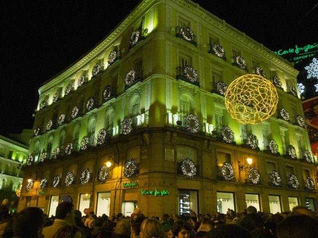 Façade de Noël à Madrid