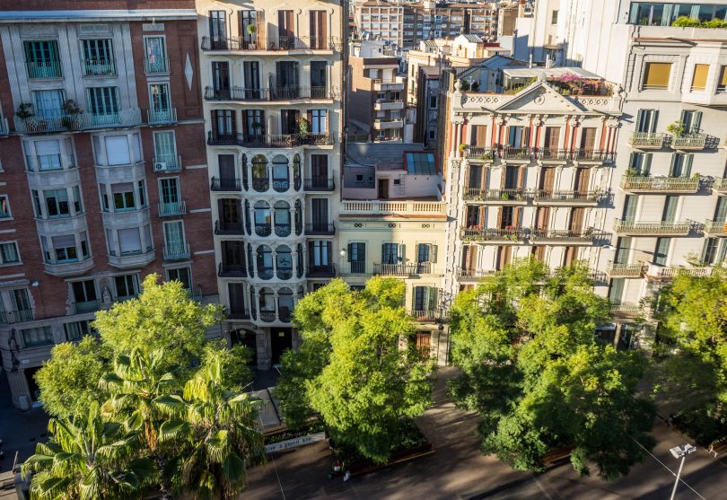 terrasse sur toit de Madrid