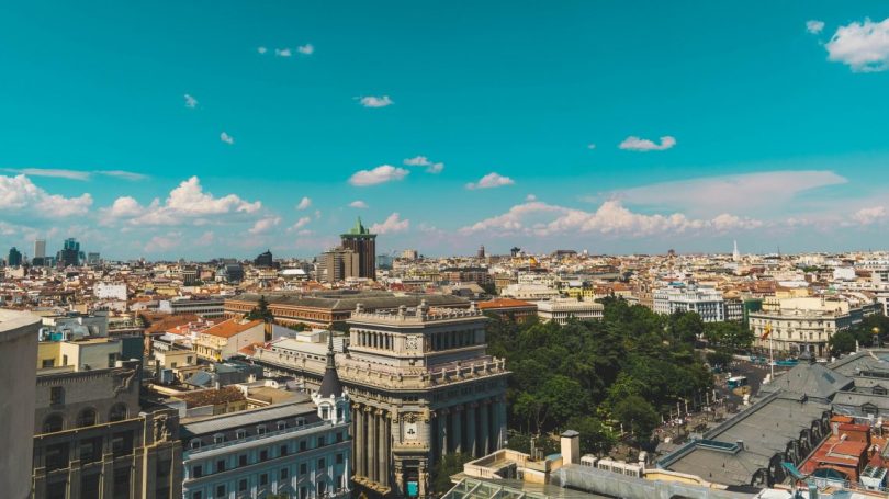 vue aerienne de madrid