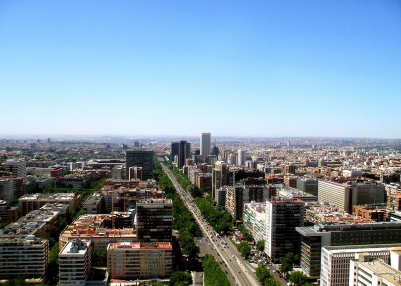 vue aérienne de madrid